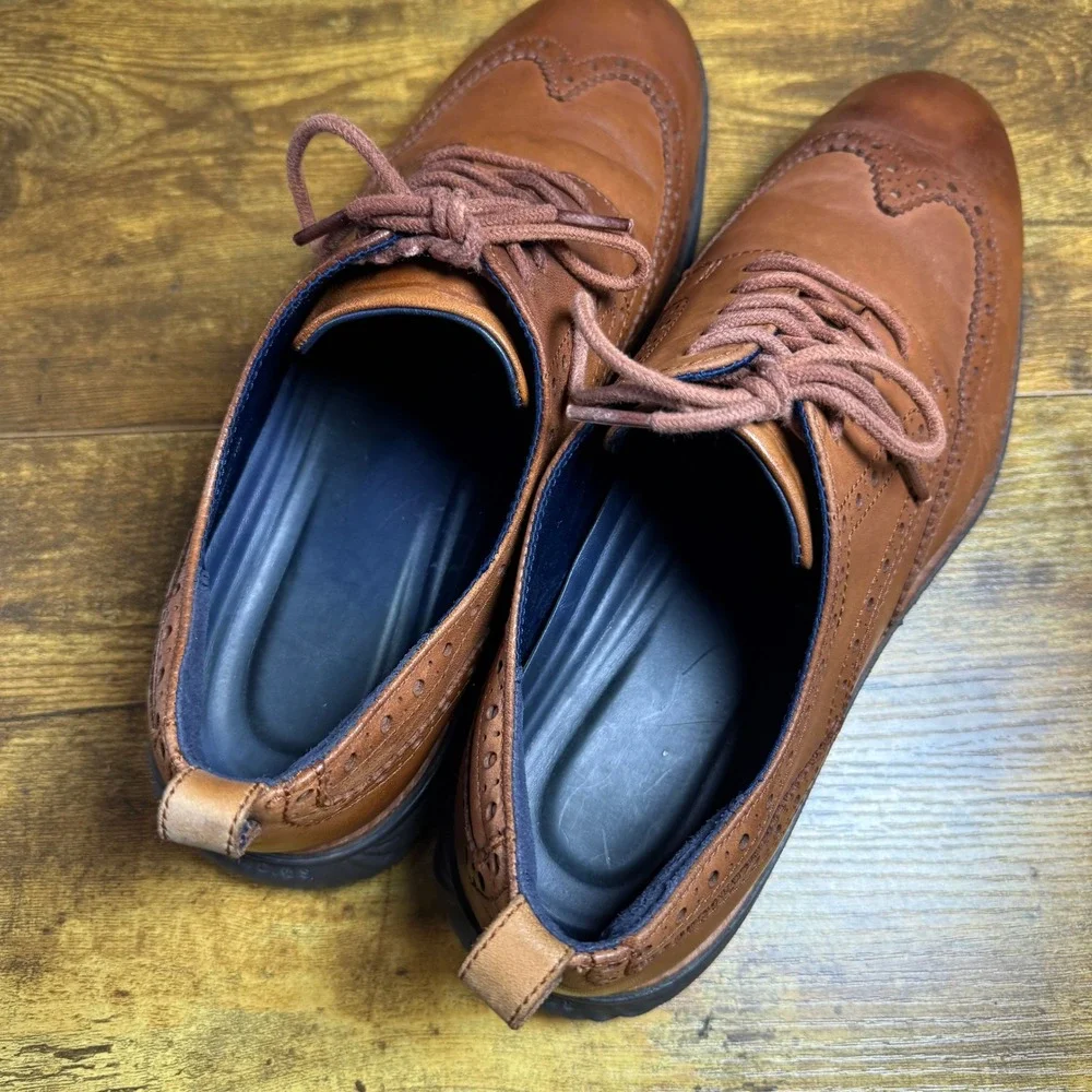 Cole Haan OriginalGrand C26385 British Tan Leather Wingtip Oxford Mens Size 10M